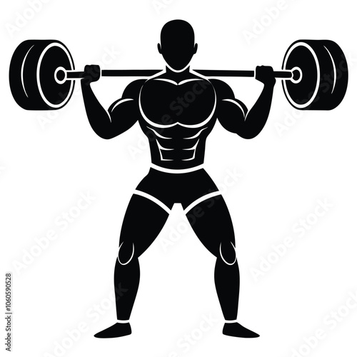 weight training vector art 