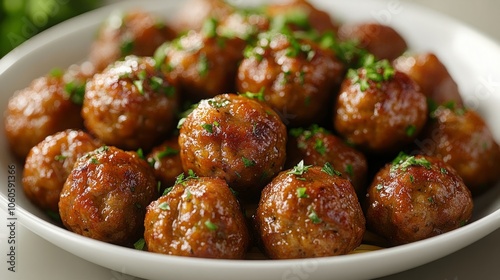 Delicious Spaghetti with Meatballs on a White Background, Elegantly Cut Out for a Clean and Inviting Presentation of This Classic Italian Dish