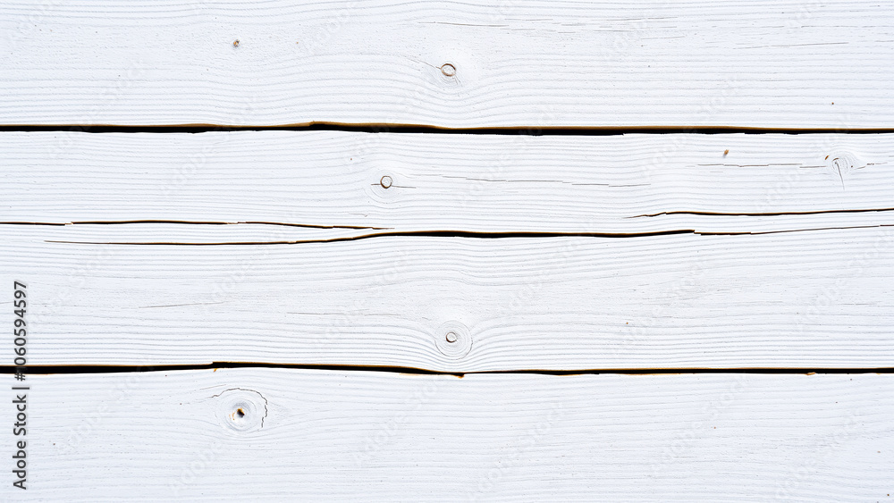Obraz premium close- view a white-painted wooden surface