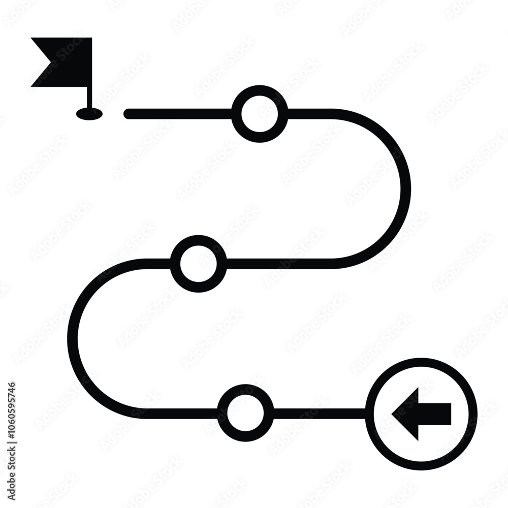 Product roadmap design concept. Line art style. Vector image, EPS10 Product roadmap design concept. Line art style. Vector image, EPS10