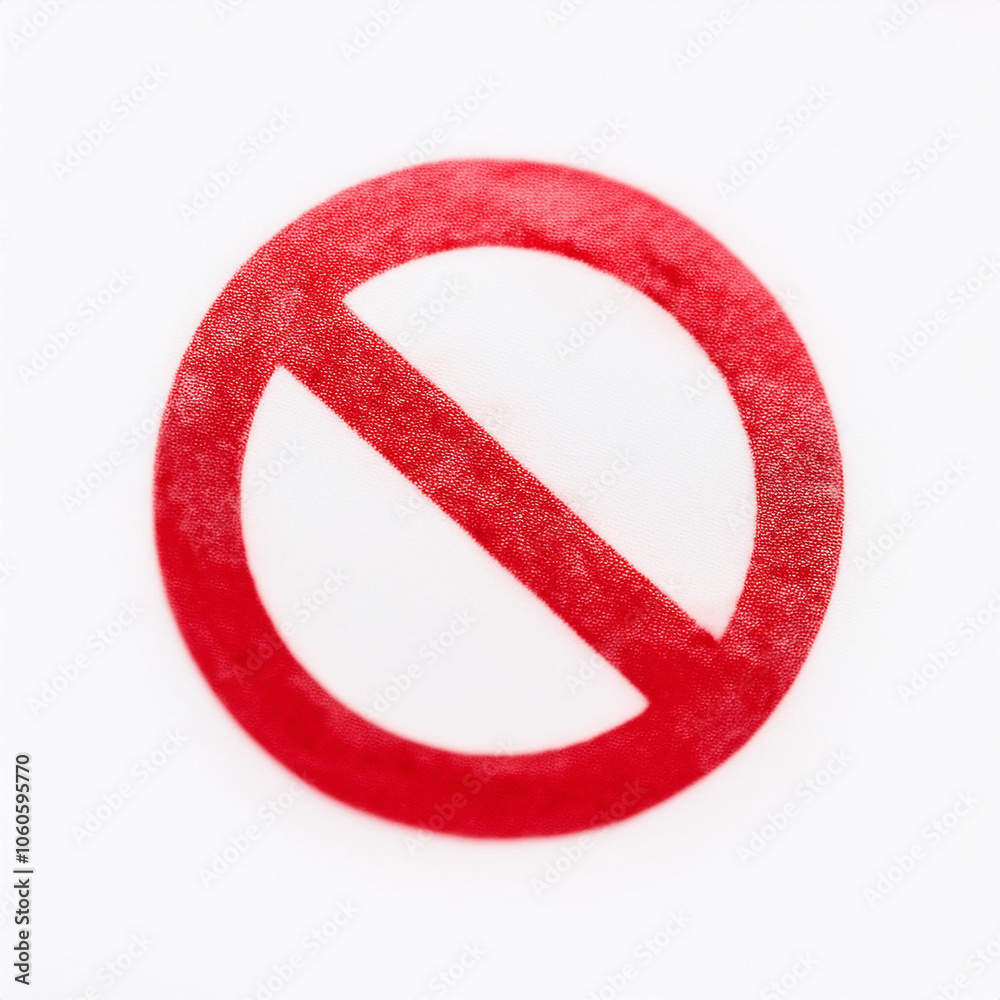 Red forbidden sign, ink stamp. No symbol. Hand drawn art on white backdrop. Red forbidden sign, ink stamp. No symbol. Hand drawn art on white backdrop.