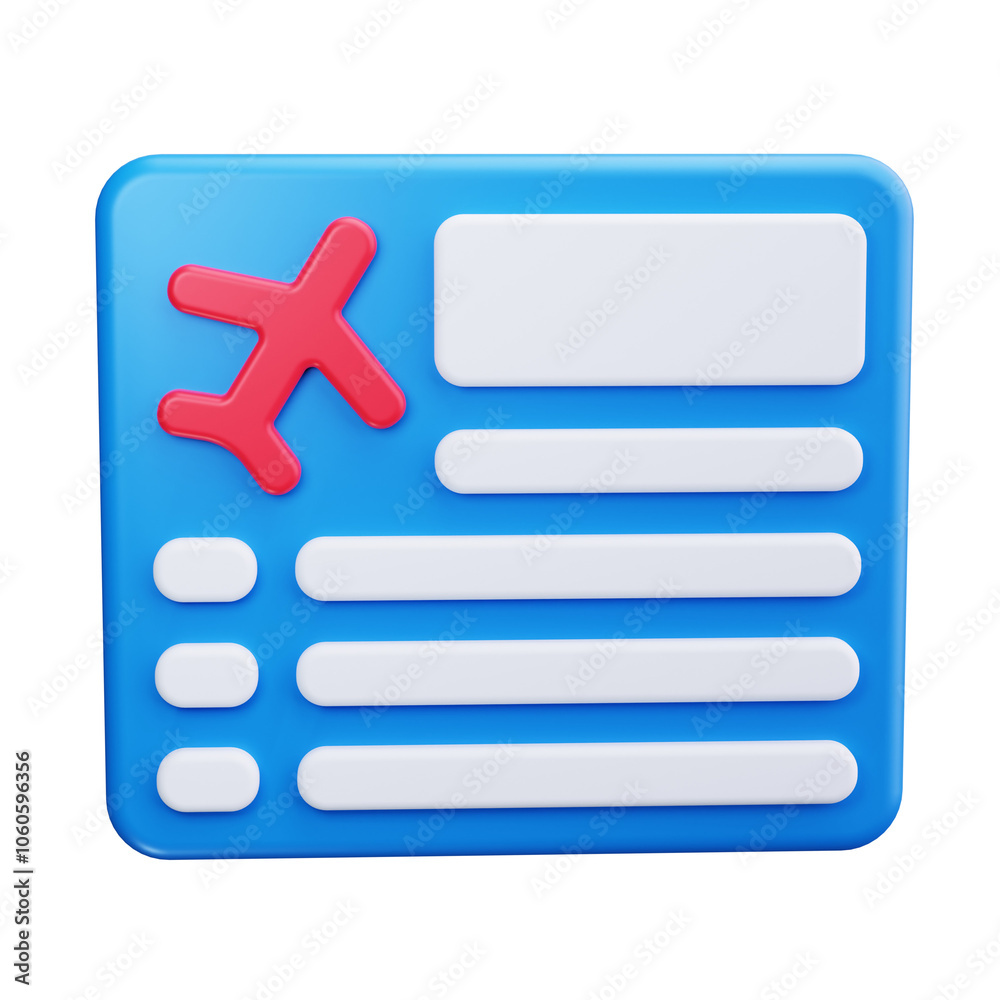 Flight Schedule 3d Render Icons Flight Schedule 3d Render Icons