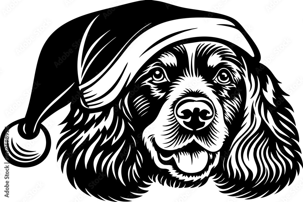 Fototapeta premium black and white portrait of a dog