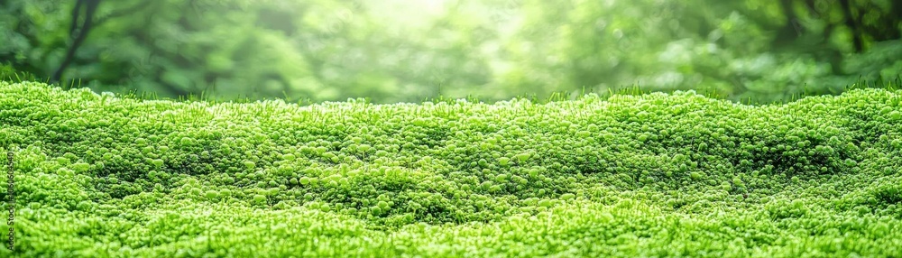 Moss growing in shaded forest area, light creating beautiful patterns, diverse species coexisting, photosynthesis in a natural setting Moss growing in shaded forest area, light creating beautiful patterns, diverse species coexisting, photosynthesis in a natural setting