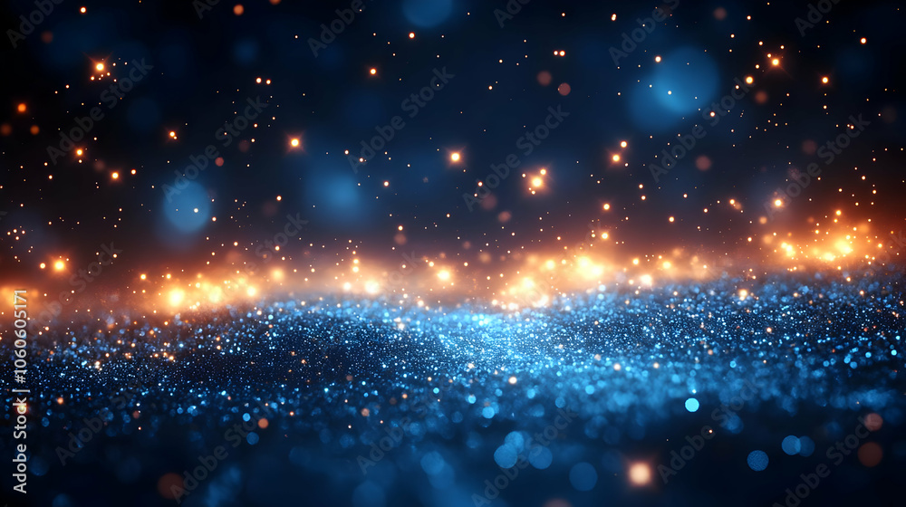 Abstract Blue and Orange Glitter Background Abstract Blue and Orange Glitter Background