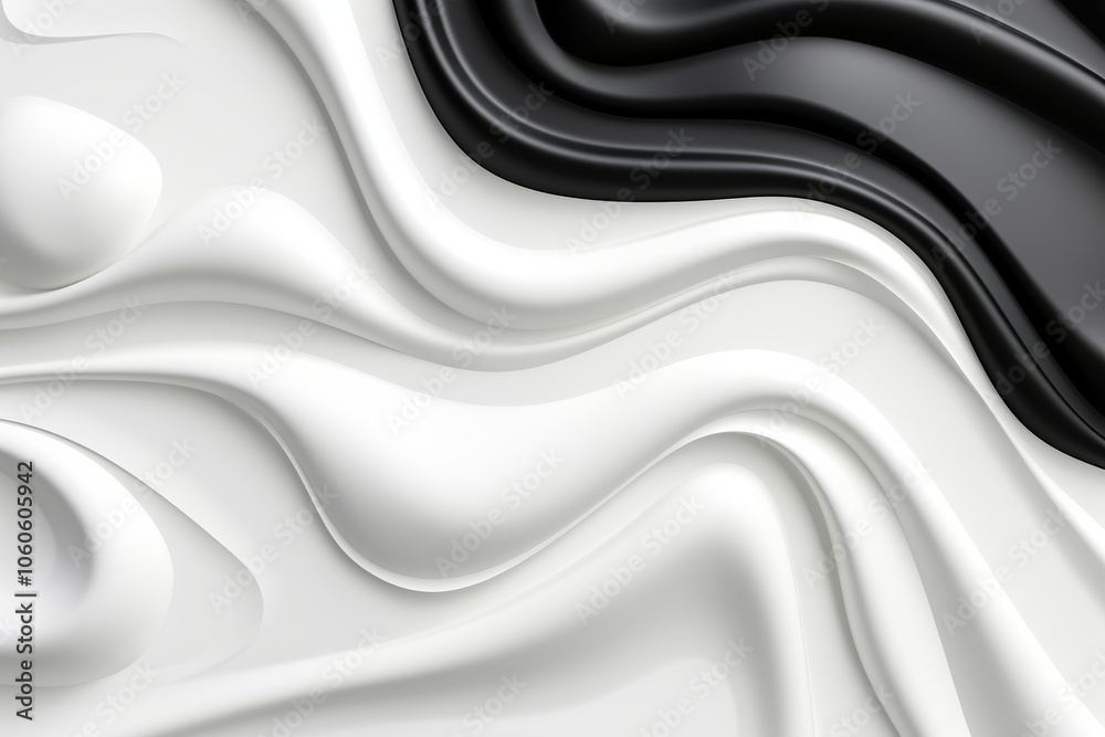 Minimalist grayscale artwork with fluid organic shapes and high contrast elements for depth Minimalist grayscale artwork with fluid organic shapes and high contrast elements for depth