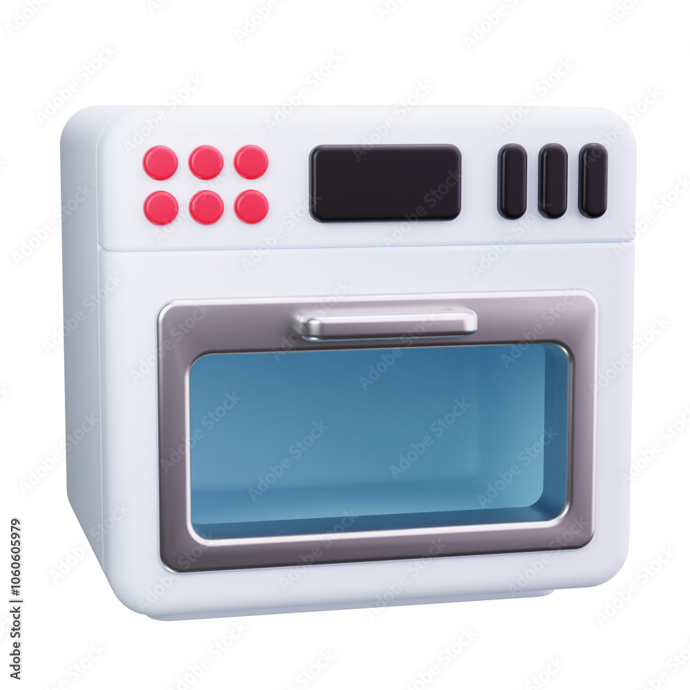 Fototapeta premium Oven 3d Render Icons