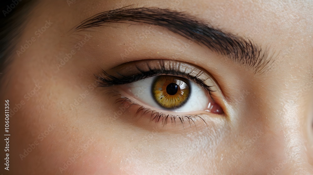 Obraz premium Super Macro Shot of Beautiful Eyes of an Asian Woman