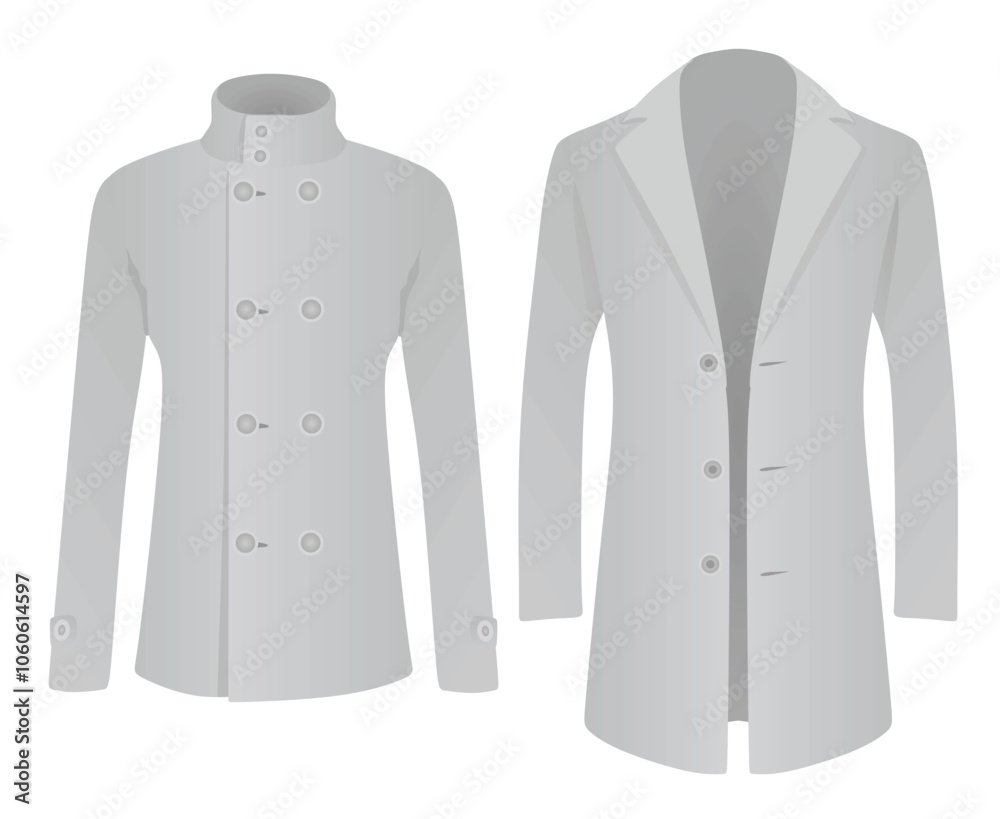 Men elegant coat, vector illustration Men elegant coat, vector illustration