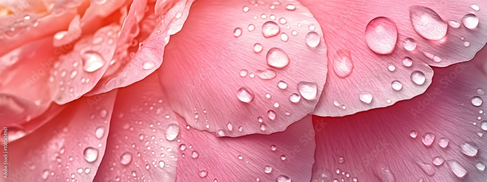 Pink Peony Flower with Water droplets, macro photography Pink Peony Flower with Water droplets, macro photography