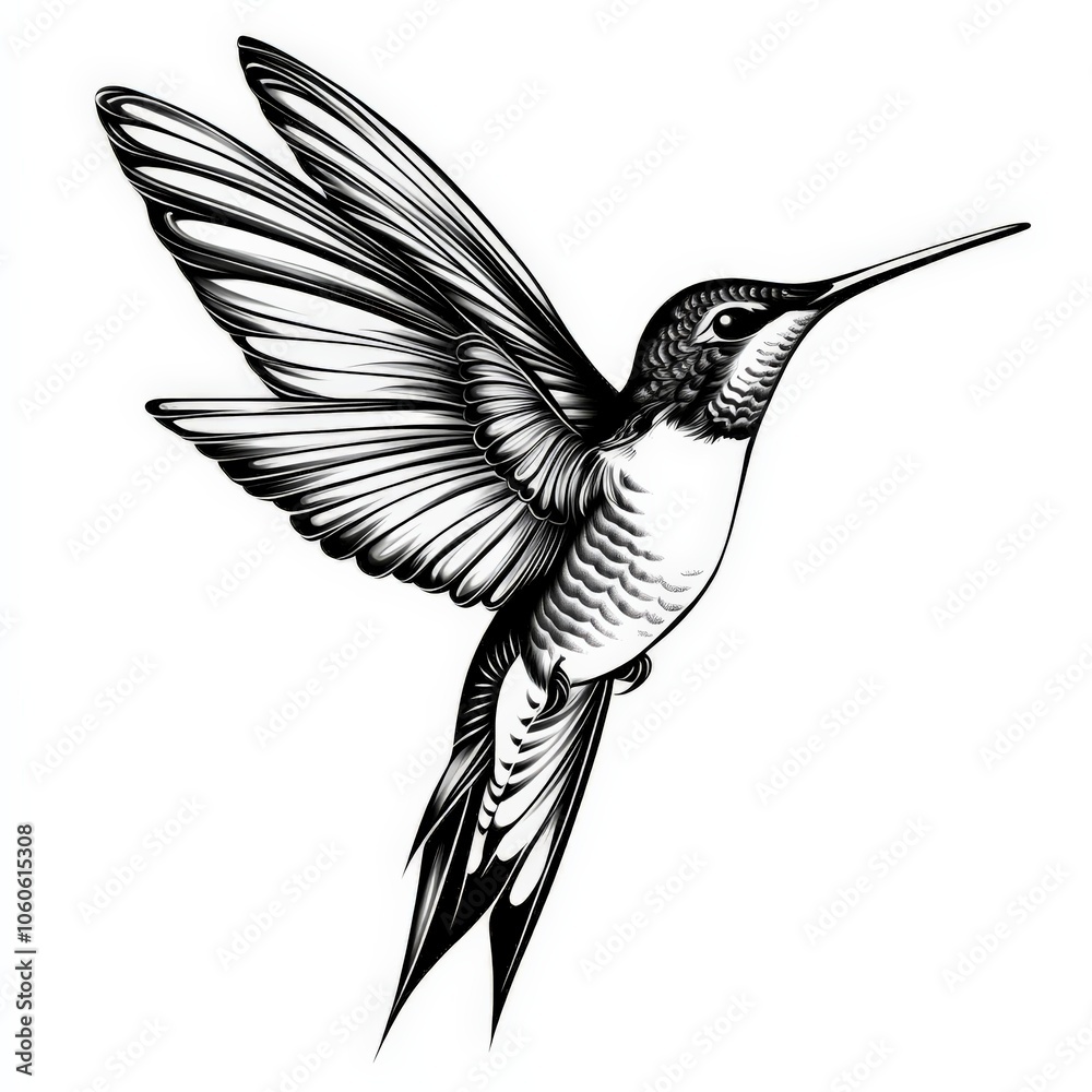 Fototapeta premium bird, hummingbird, dove, animal, nature, flying, vector, illustration, wing, flower, parrot, tropical, wildlife, wild, art, beak, design, feather, fly, colibri, color, exotic, flight, macaw, yellow, 