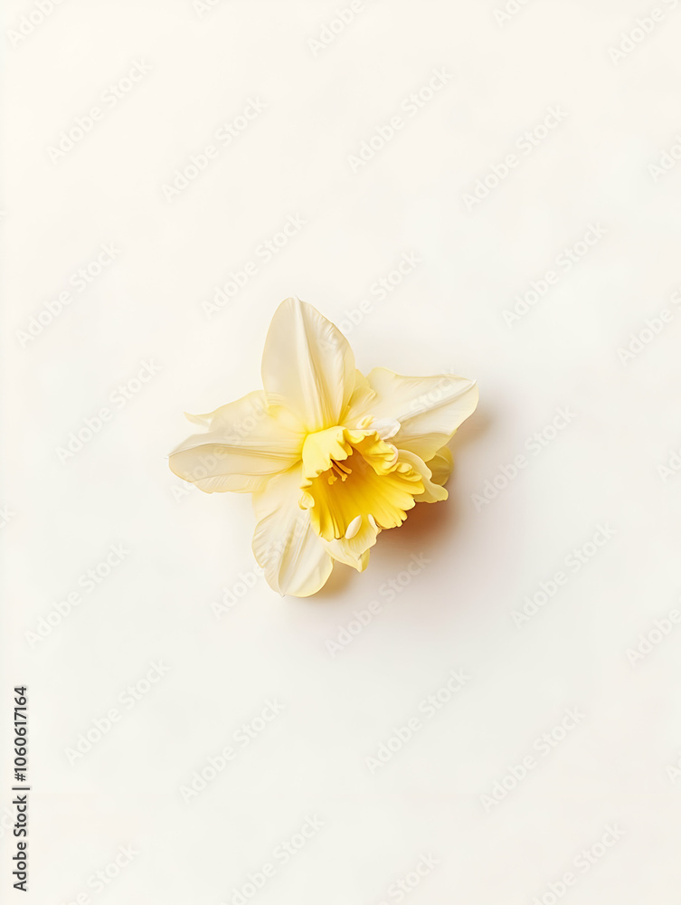 A delicate yellow flower with white petals, centered on a soft background. A delicate yellow flower with white petals, centered on a soft background.