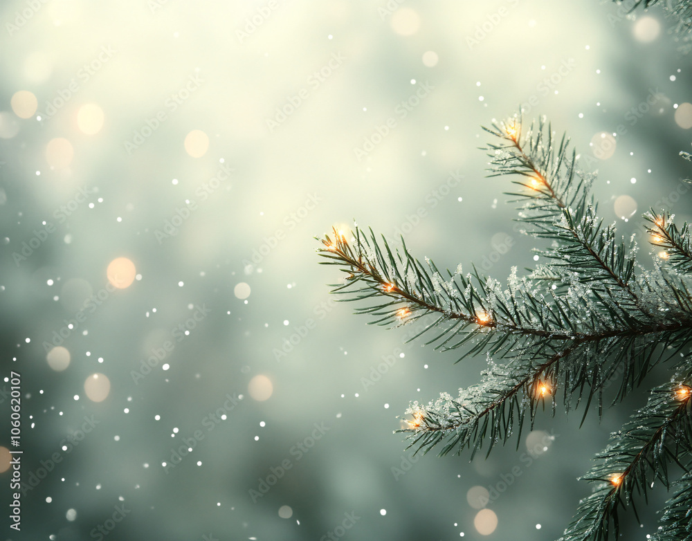 Bokeh effect with shimmering lights and evergreen branches, creating a warm and festive ambiance, perfect for holiday and winter-themed design. Bokeh effect with shimmering lights and evergreen branches, creating a warm and festive ambiance, perfect for holiday and winter-themed design.