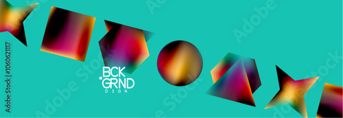 Fluid color geometric shapes abstract background. Vector Illustration For Wallpaper, Banner, Background, Card, Book Illustration, landing page