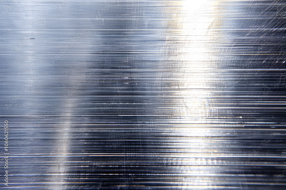 Brushed metal background with close-up of fine linear grain and matte textured surface Brushed metal background with close-up of fine linear grain and matte textured surface