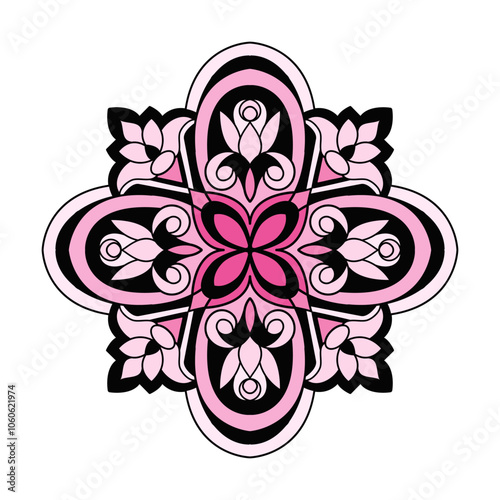 Adult Tranquil Blossoms Colour  mandala coloring book page