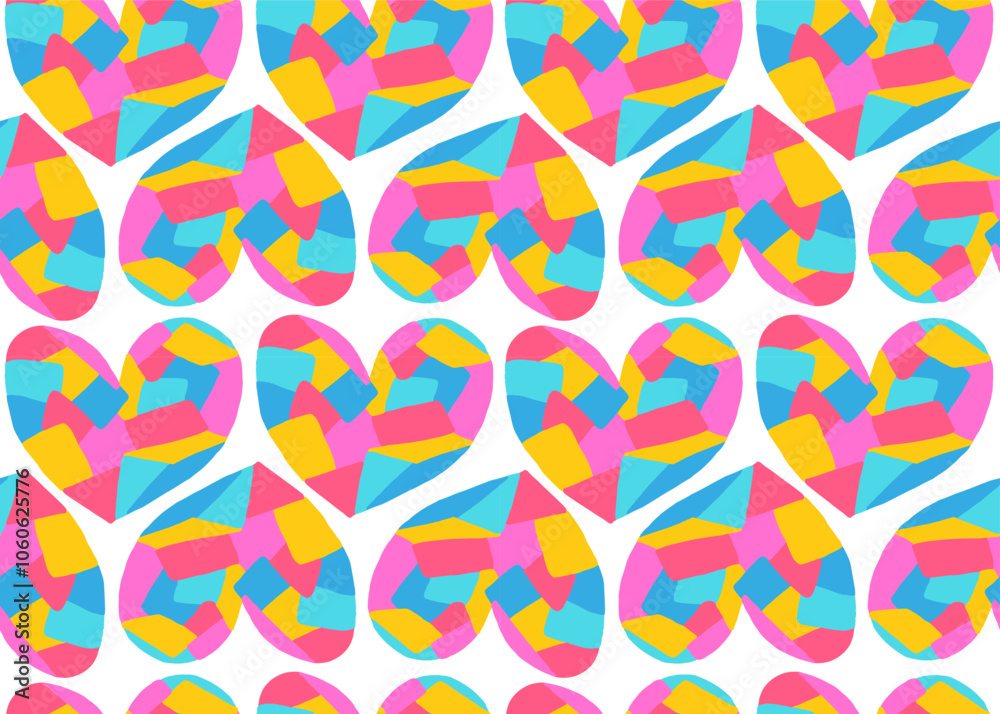 Ilustração Vetorial modelo, papel de parede, cor, inconsútil, textura, condecoração, design, vector, flor, ilustração, arte, colorido, floral, cor-de-rosa, ornamento, amarelo, retrô, forma, festa, geo