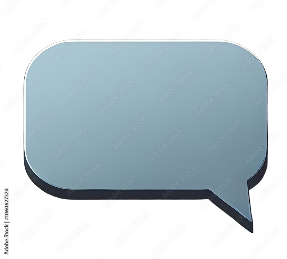 A 3D bubble speech icon on a button, symbolizing communication and conversation in a modern design A 3D bubble speech icon on a button, symbolizing communication and conversation in a modern design
