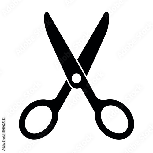 Scissors silhouette vector icon design