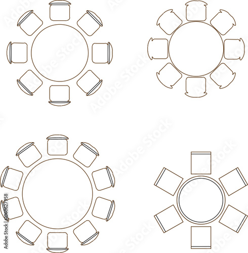 Vector sketch illustration silhouette design drawing interior furniture sofa chair dining room table 