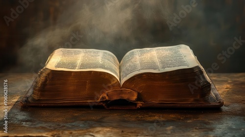 Ancient Wisdom's Light: Where Time-Worn Pages Hold Sacred Stories in Golden Dust Motes, Dancing Through Centuries of Knowledge in a Mystical Dance of Literary Legacy and Timeless Truth
