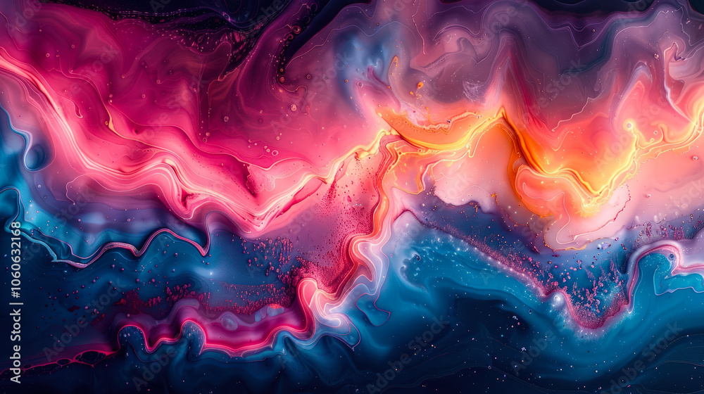 Abstract Fluid Art With Vibrant Pink, Blue, And Orange Swirls
Abstract Fluid Art With Vibrant Pink, Blue, And Orange Swirls