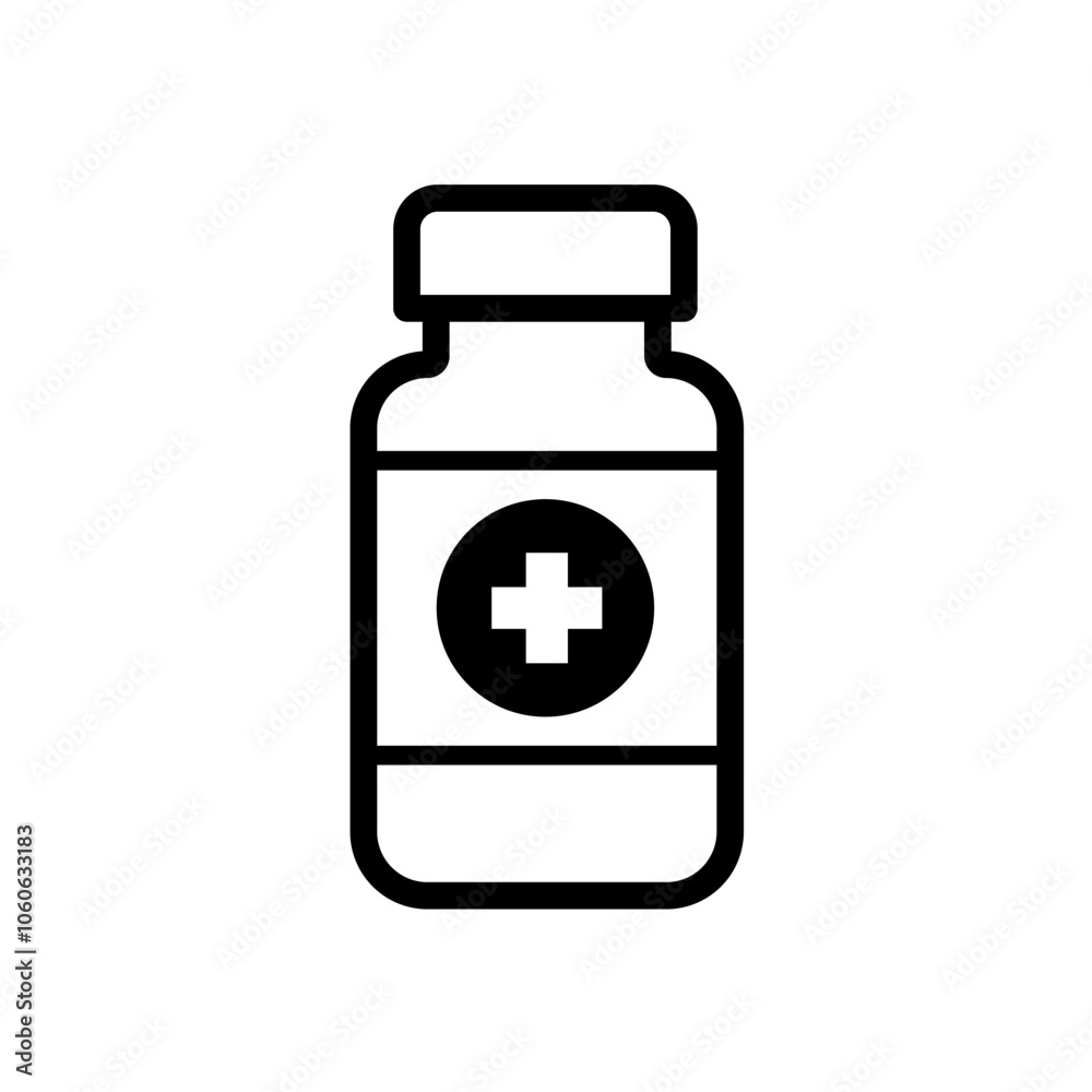 Medical bottle, medicine bottle - vector icon Medical bottle, medicine bottle - vector icon
