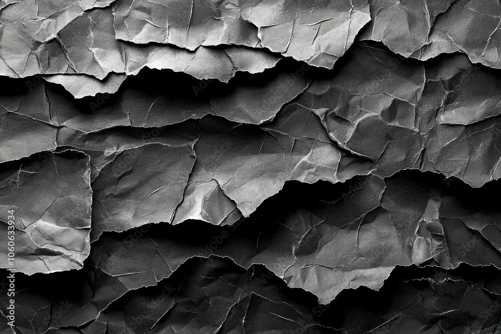 Abstract Texture of Crumpled Black Paper Abstract Texture of Crumpled Black Paper