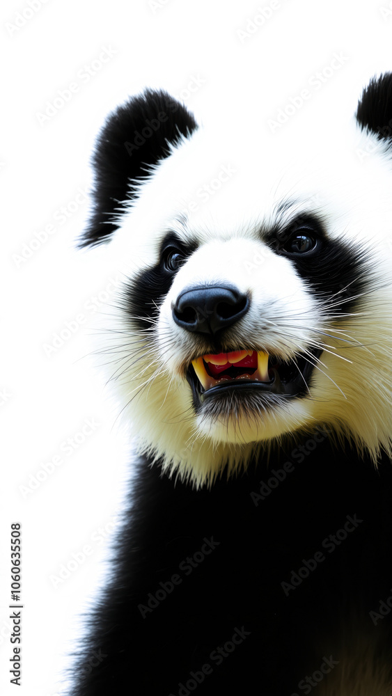 black white panda's close- portrait black white panda's close- portrait