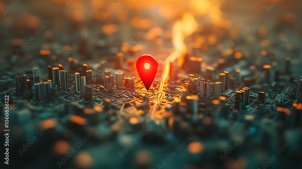 A map of the city with a location pin, Map pin location city A map of the city with a location pin, Map pin location city