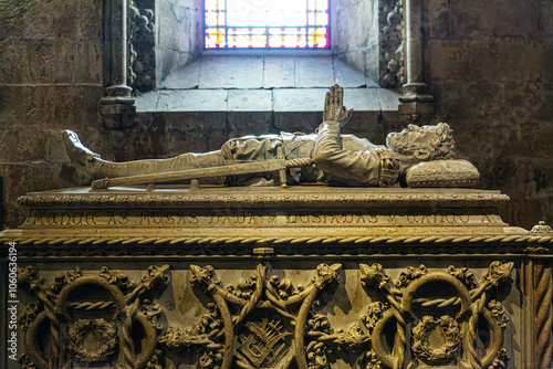 Tomb of Luís de Camões in Jerónimos Monastery, Lisbon, Portugal