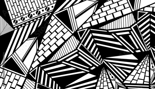 Ilustração Vetorial modelo, inconsútil, vector, ilustração, design, geométricas, papel de parede, textura, arte, condecoração, noir, reta, ornamento, telha, forma, binóculo, elemento, tirar