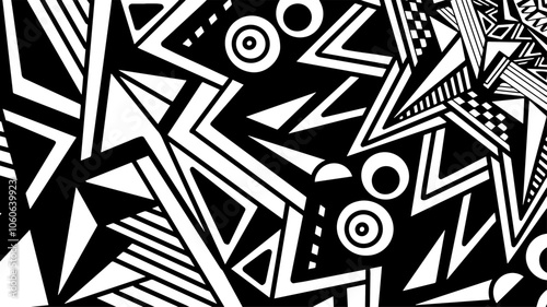 Ilustração Vetorial modelo, vector, design, ilustração, símbolo, arte, inconsútil, condecoração, ajustar, ícon, noir, estrela, seta, geométricas, assinar, papel de parede, forma, textura