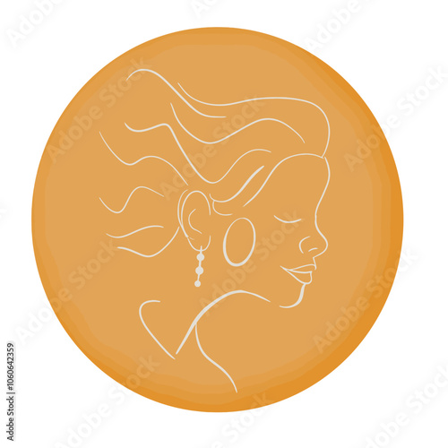 Ilustração Vetorial ícon, vector, ilustração, símbolo, design, gomas, assinar, arte, circulo, mulheres, etiqueta, amor, web, redondo, modelo, estrutura, elemento, ciberespaço