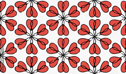 Ilustração Vetorial flor, modelo, inconsútil, floral, vector, papel de parede, ilustração, design, condecoração, arte, ornamento, primavera, folha, natureza, textura, verão, planta, vintage, tecido, t