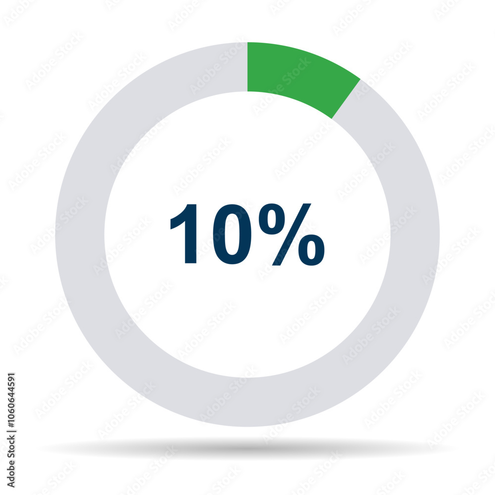 Information round diagram 10 percent shadow icon, infographic pie design, marketing vector illustration Information round diagram 10 percent shadow icon, infographic pie design, marketing vector illustration