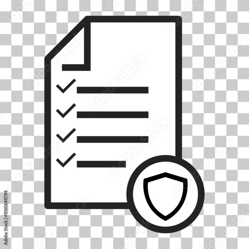 In compliance icon sign, company passed inspection symbol, complete checkmark vector
