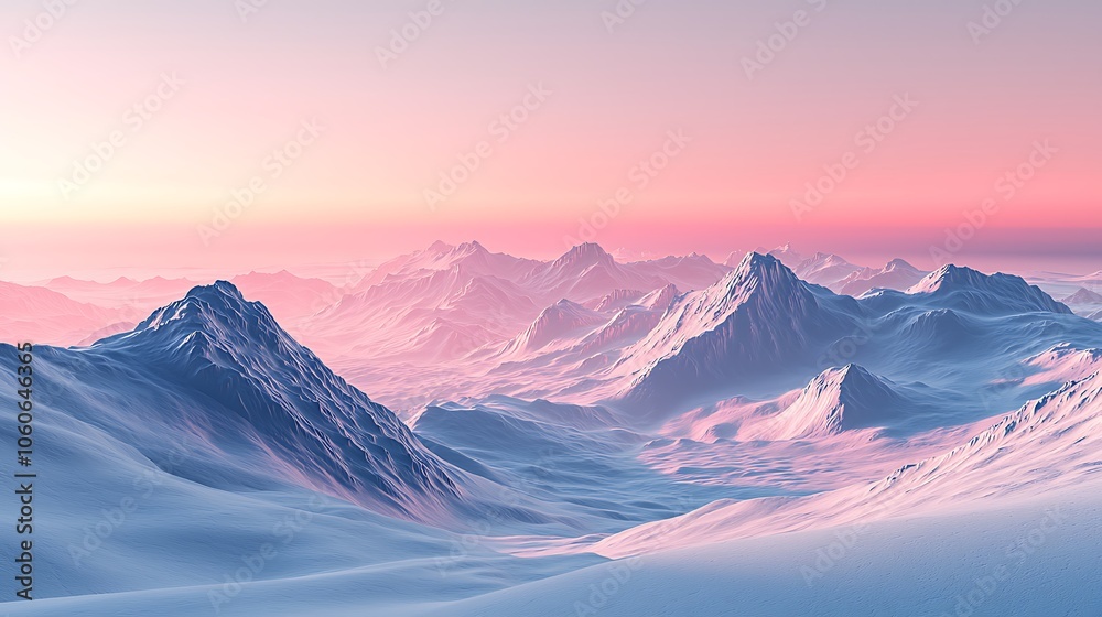 A tranquil image of a serene mountain range bathed in the soft, early morning light of dawn, with misty colors blending seamlessly in the background, creating a dreamy and peaceful atmosphere. A tranquil image of a serene mountain range bathed in the soft, early morning light of dawn, with misty colors blending seamlessly in the background, creating a dreamy and peaceful atmosphere.
