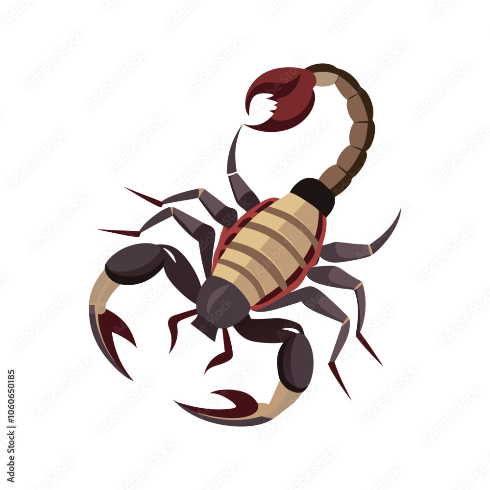 Obraz premium Vector drawing of a scorpion