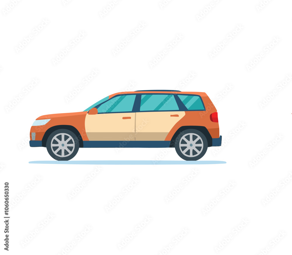 Obraz premium Ilustrasi datar mobil