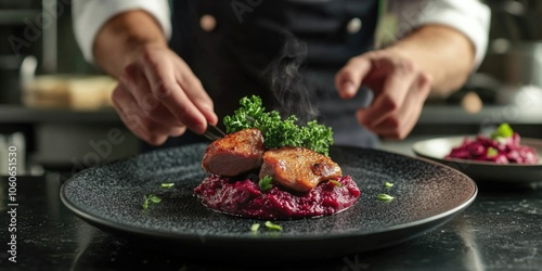 Chef Preparing Gourmet Dish
