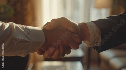 Two people shaking hands