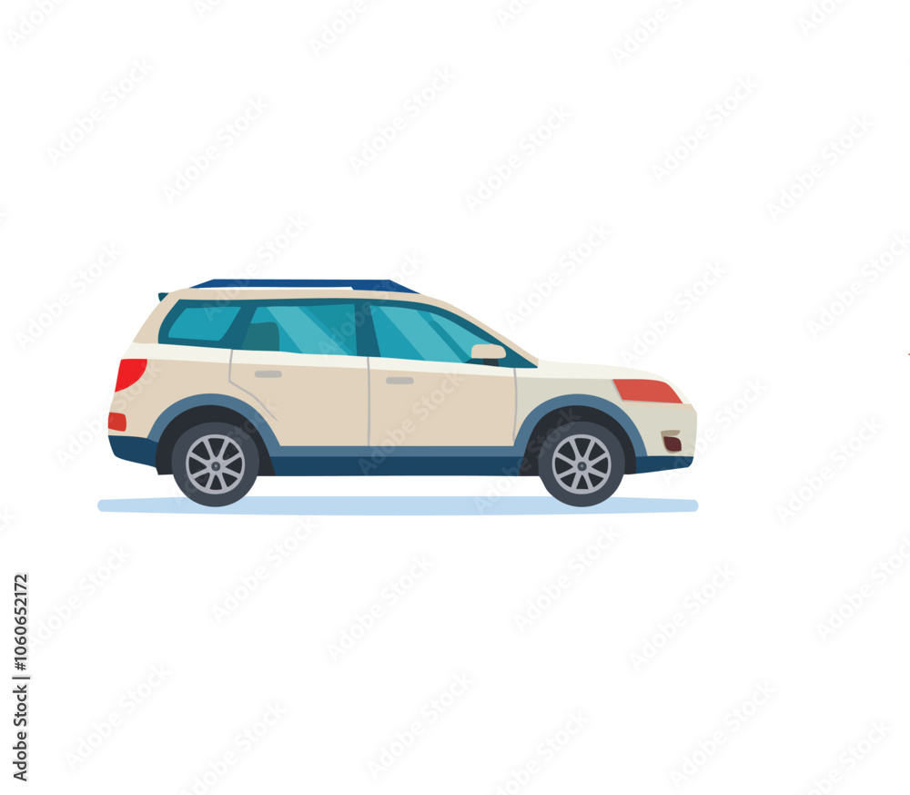 Obraz premium Ilustrasi datar mobil