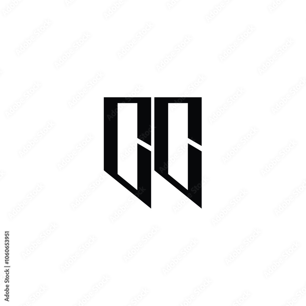 Obraz premium CC monogram logo design letter text name symbol monochrome logotype alphabet character simple logo