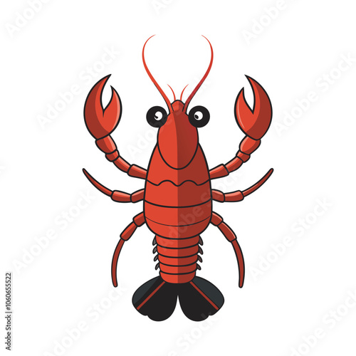 Lobster fish silhouette vector art illustration file