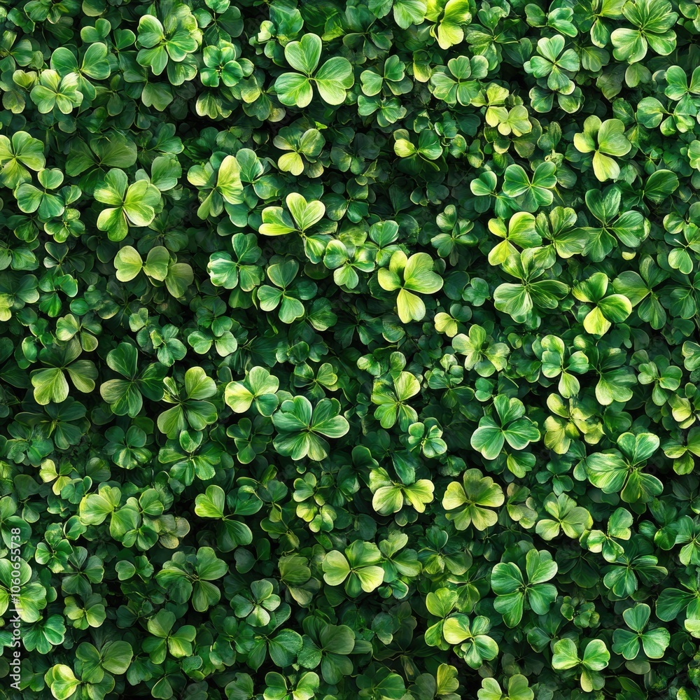 Lucky Clover Spring. Green Leaves and Clovers for St. Patrick's Day Celebration Lucky Clover Spring. Green Leaves and Clovers for St. Patrick's Day Celebration