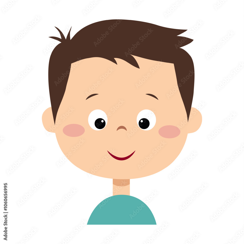 Boy with emotion of curiosity. Face expression. The boy is interested Boy with emotion of curiosity. Face expression. The boy is interested