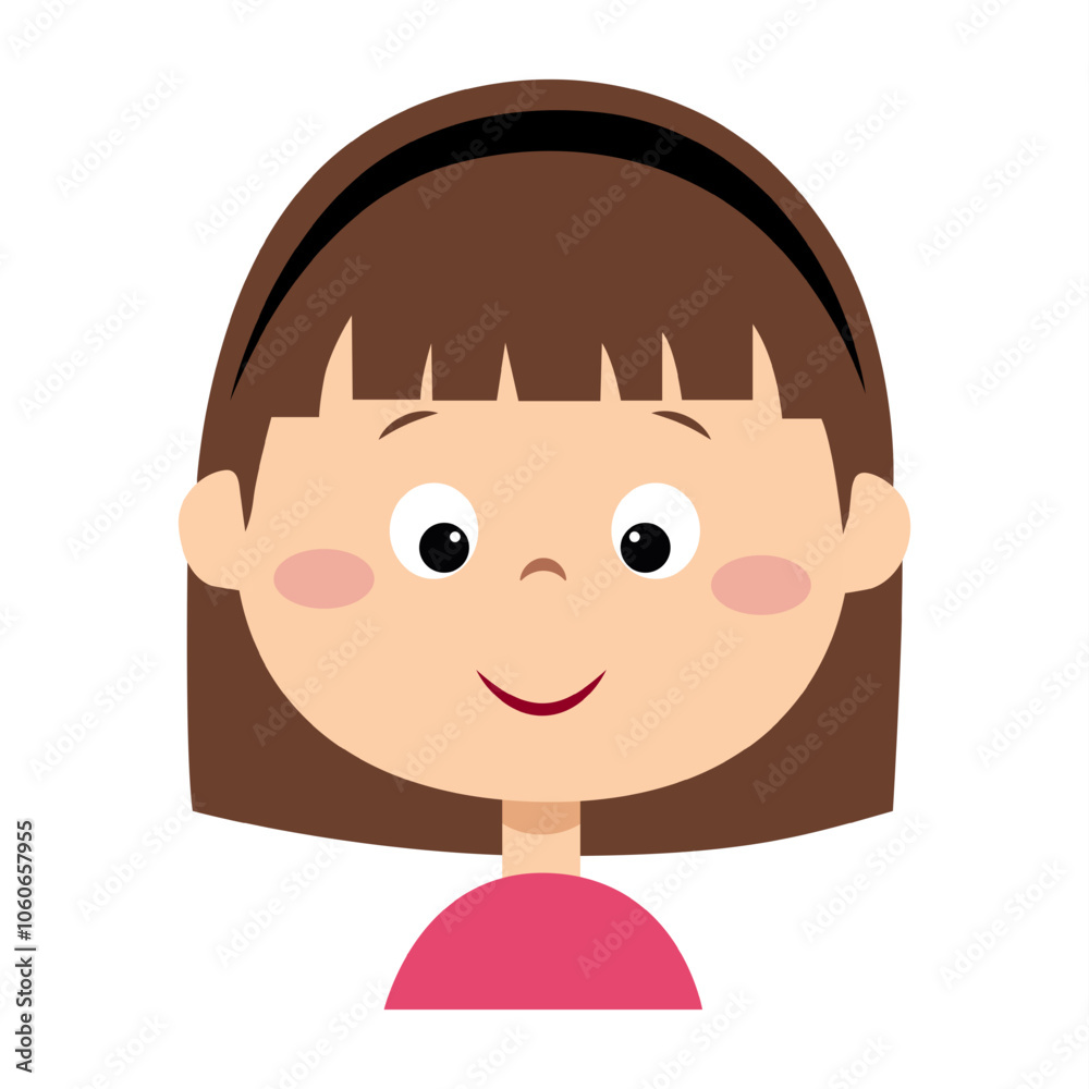 Girl with emotion of curiosity. Face expression. The girl is interested Girl with emotion of curiosity. Face expression. The girl is interested
