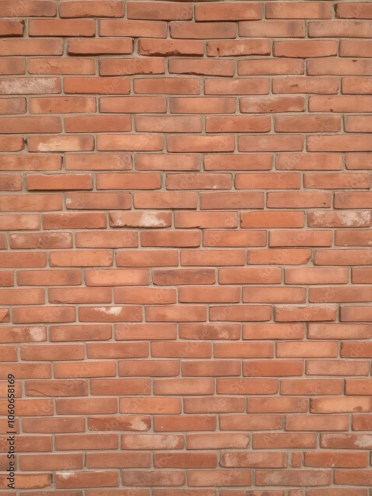 Obraz premium A weathered red brick wall forming a rustic background, design