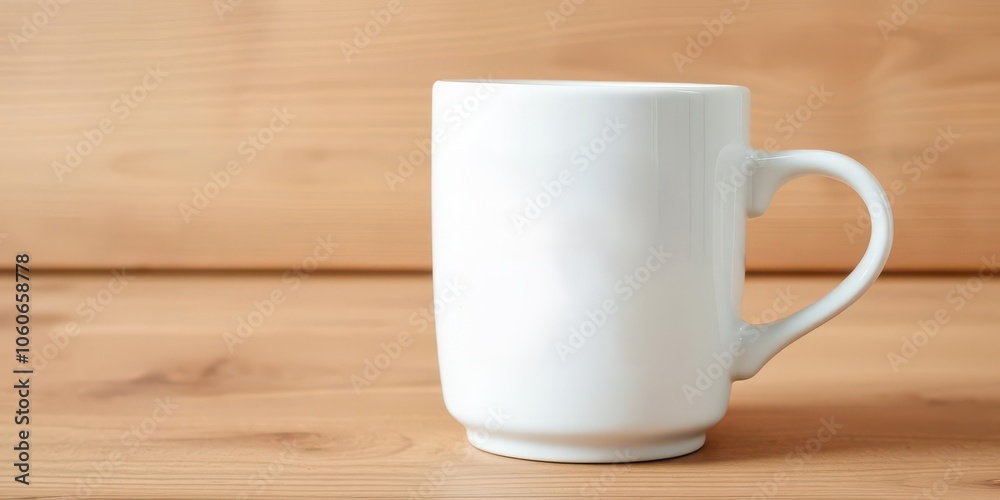 A white coffee cup with a motivational quote written in cursive script on a wooden background, morning, quote A white coffee cup with a motivational quote written in cursive script on a wooden background, morning, quote